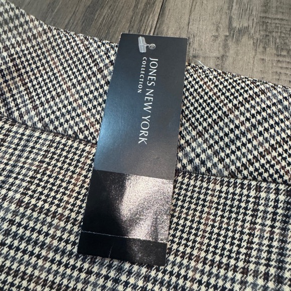 Jones New York Collection Womens Stretch Plaid Pencil Skirt Size 14 Houndstooth - Picture 7 of 11